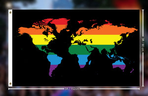 World in Rainbow - 3x5ft Flag