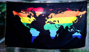 World in Rainbow - 3x5ft Flag