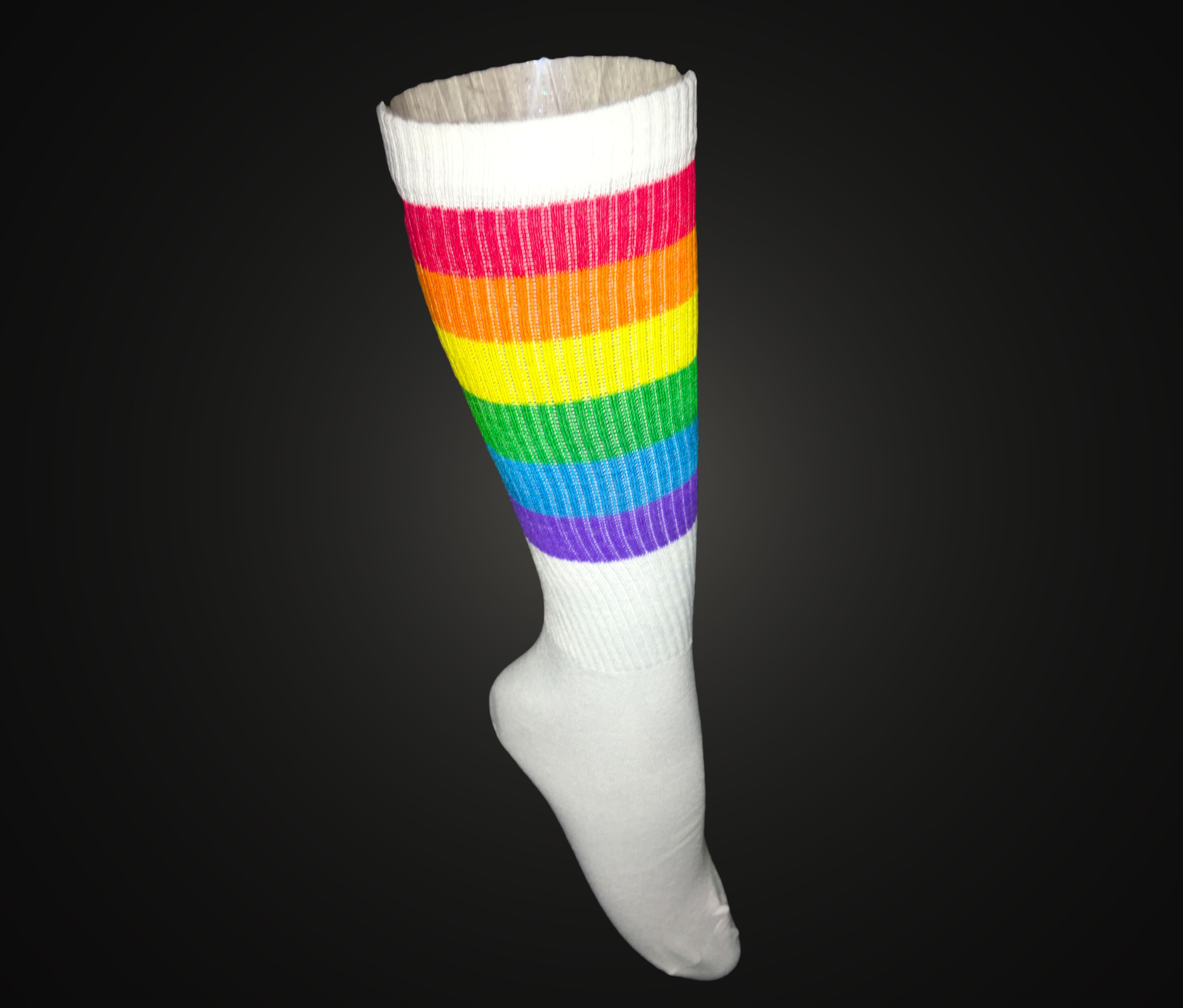 Calf length Rainbow socks