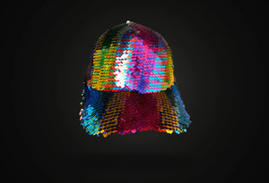 Rainbow REVERSIBLE Sequin Hat