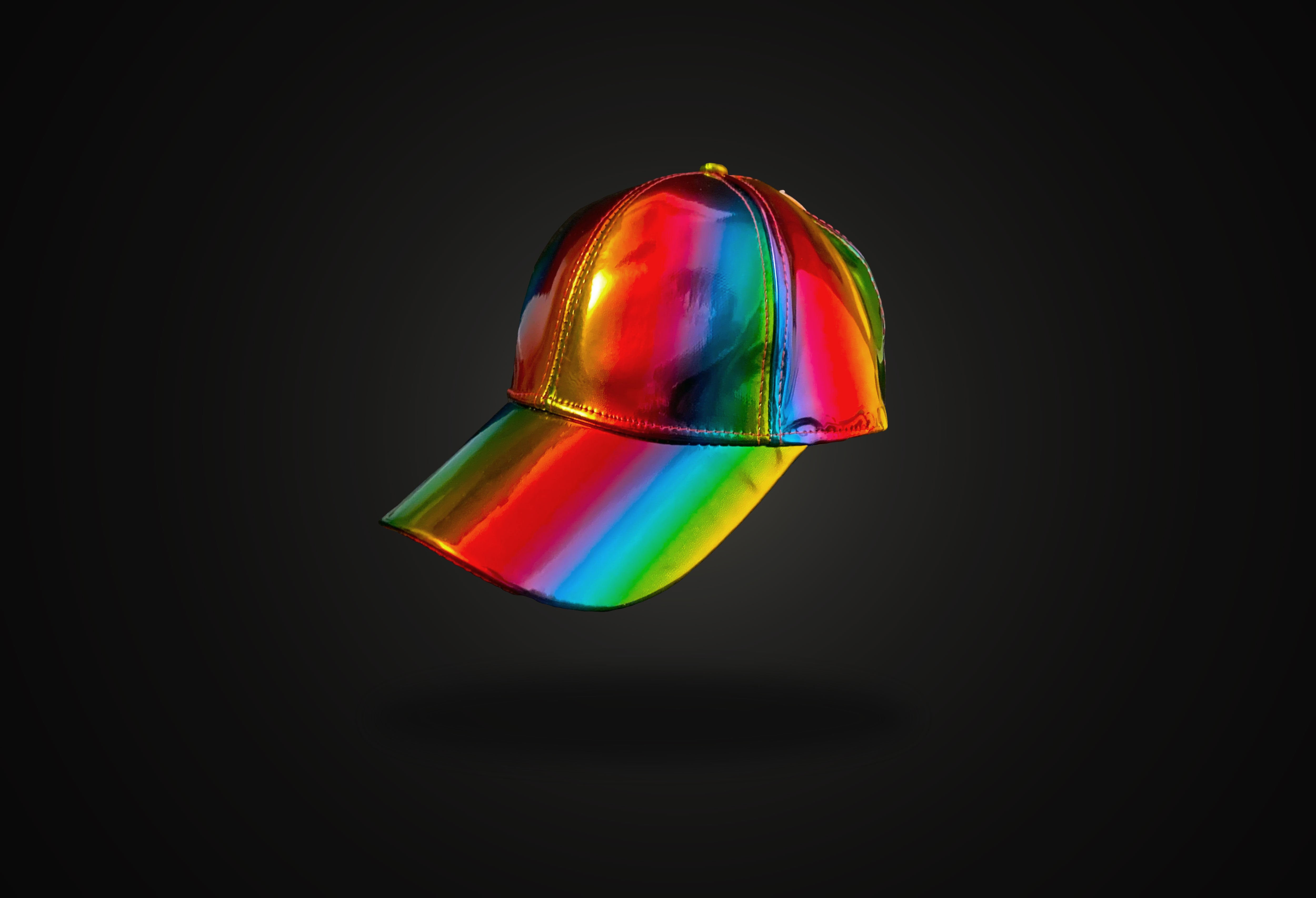 Rainbow Iridescent cap