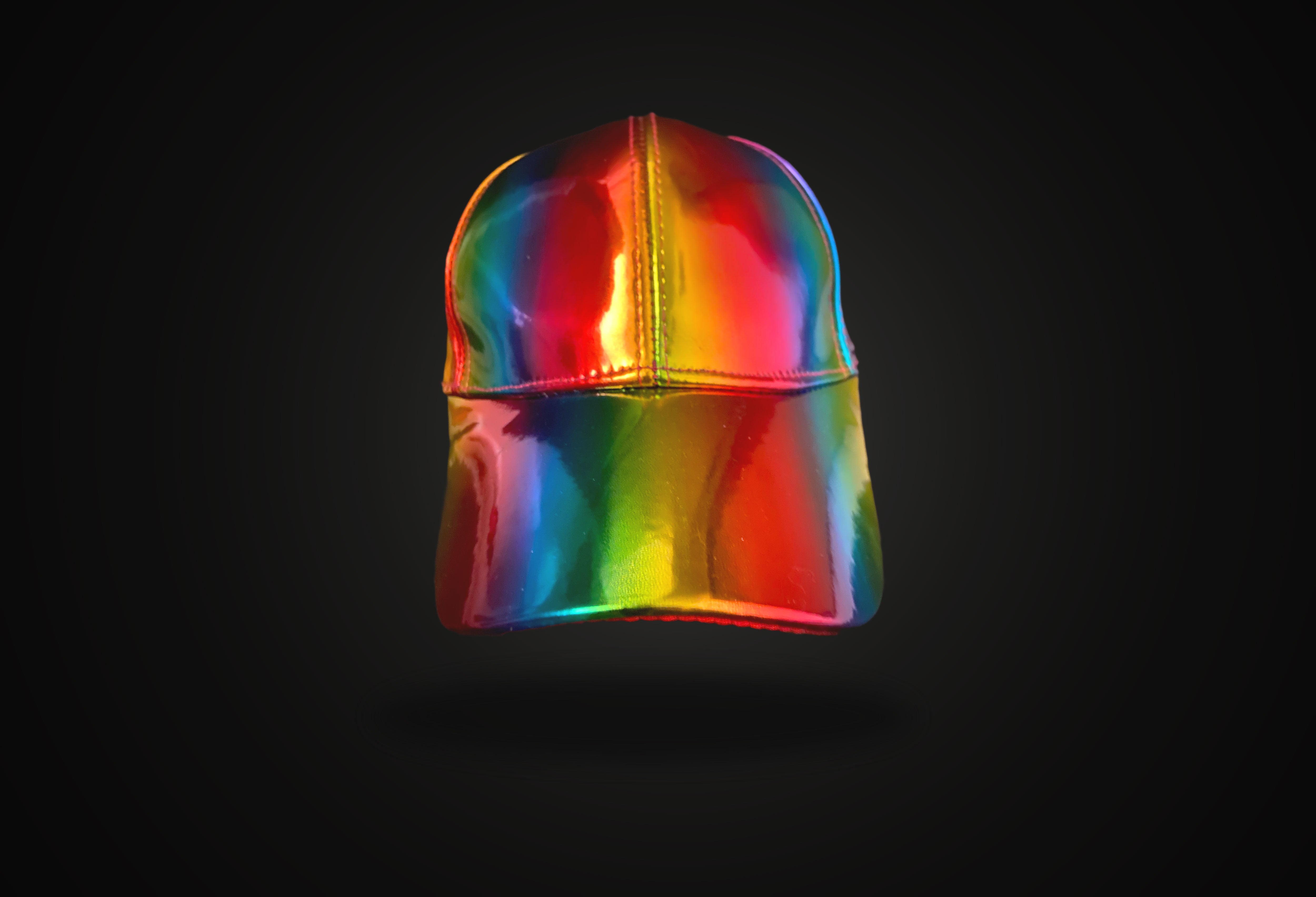 Rainbow Iridescent cap