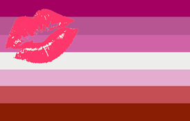 Lipstick Lesbian Flag, large