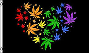 Marijuana Love Flag