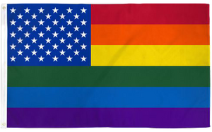 USA Stars Rainbow Flag